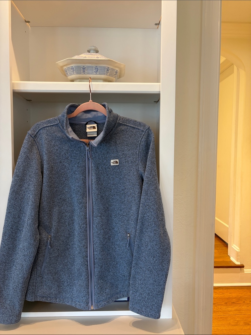 North face fleece zip front Jacket